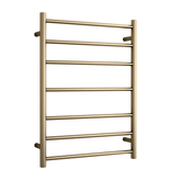 Thermorail STRAIGHT/ROUND 600X800X122MM 80WATTS 7 BARS - BRUSHED BRASS